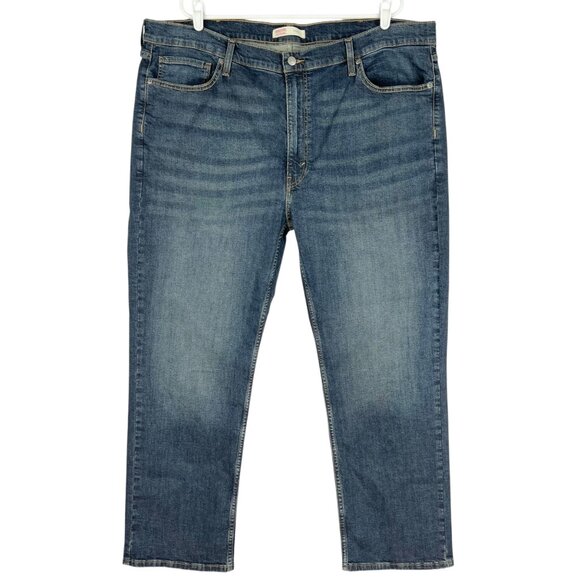 Signature Levi Strauss Men's Straight Leg Stretch Blue Denim Jeans Sz 44x30 NWOT - Picture 1 of 11